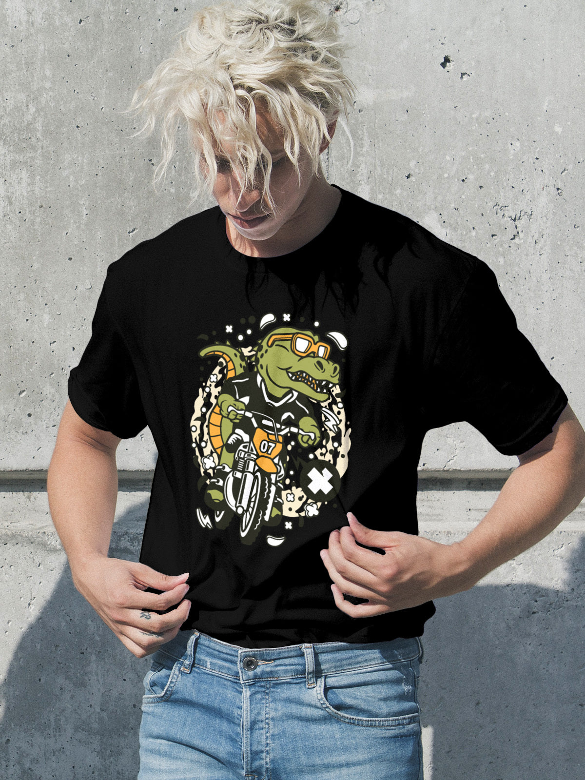 Moto Gator Rider Cotton Tee