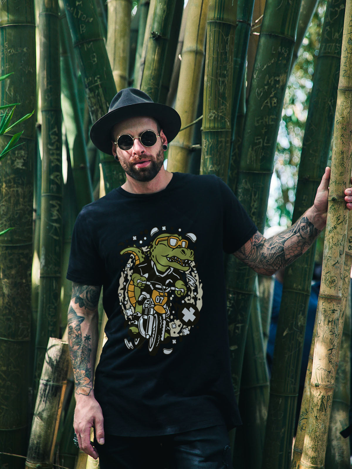 Moto Gator Rider Cotton Tee