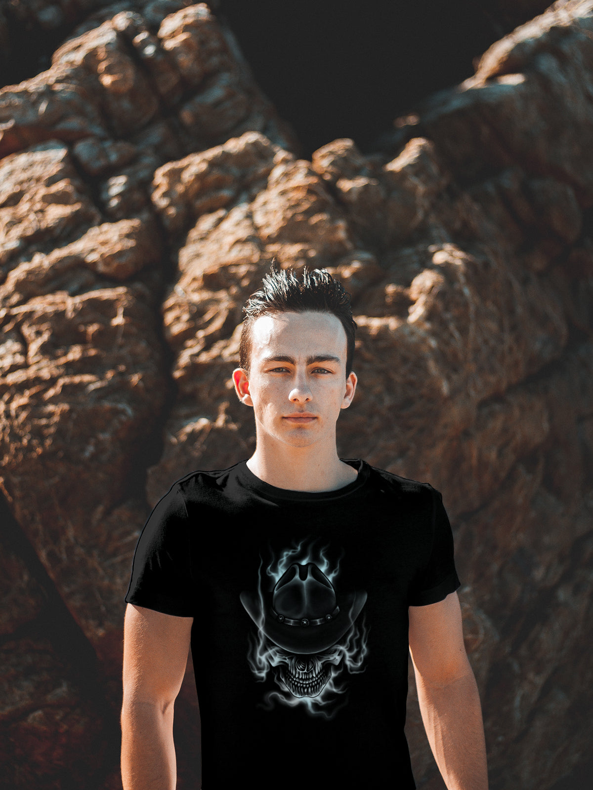 Cowboy Skull Smoke Cotton Tee