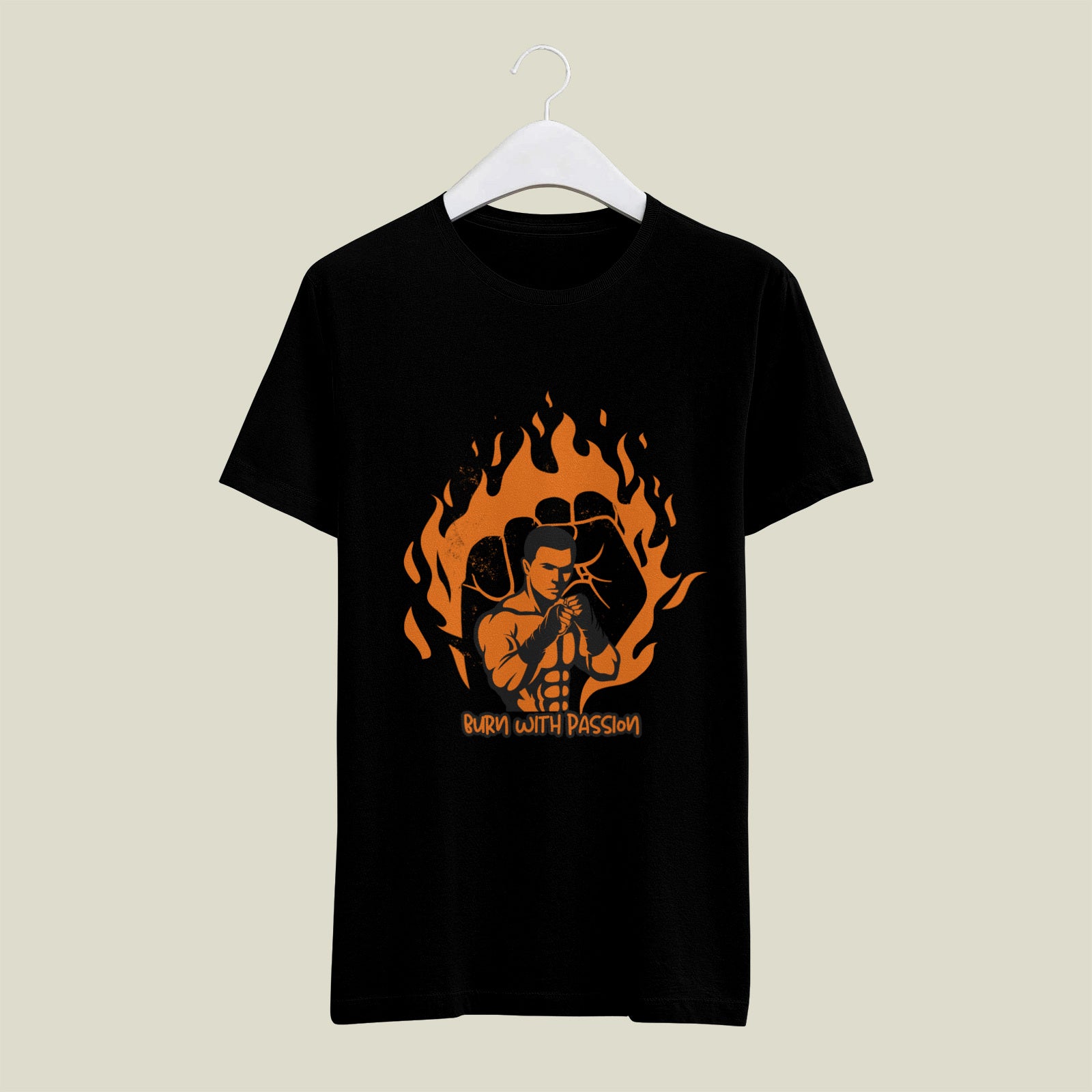 On Fire Workout – Beast Mode Cotton Gym Tee