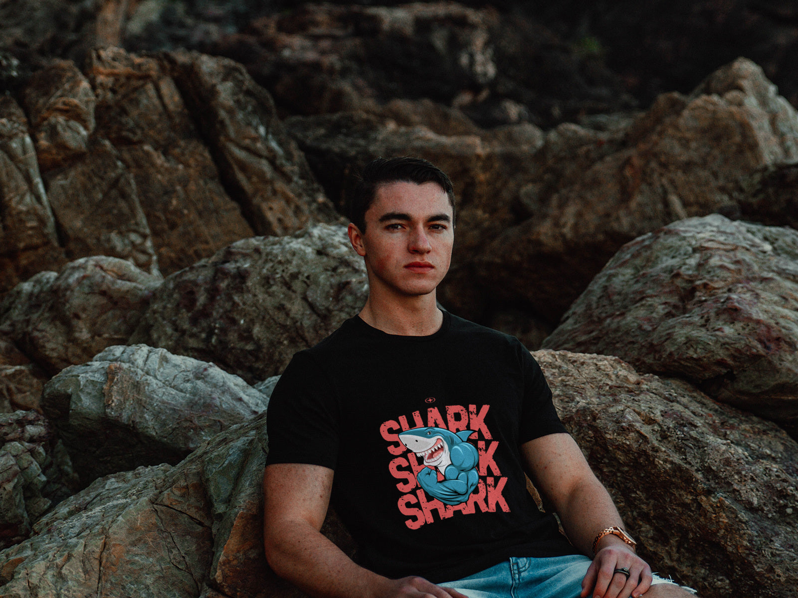 Alpha Shark – Fitness Cartoon Tee