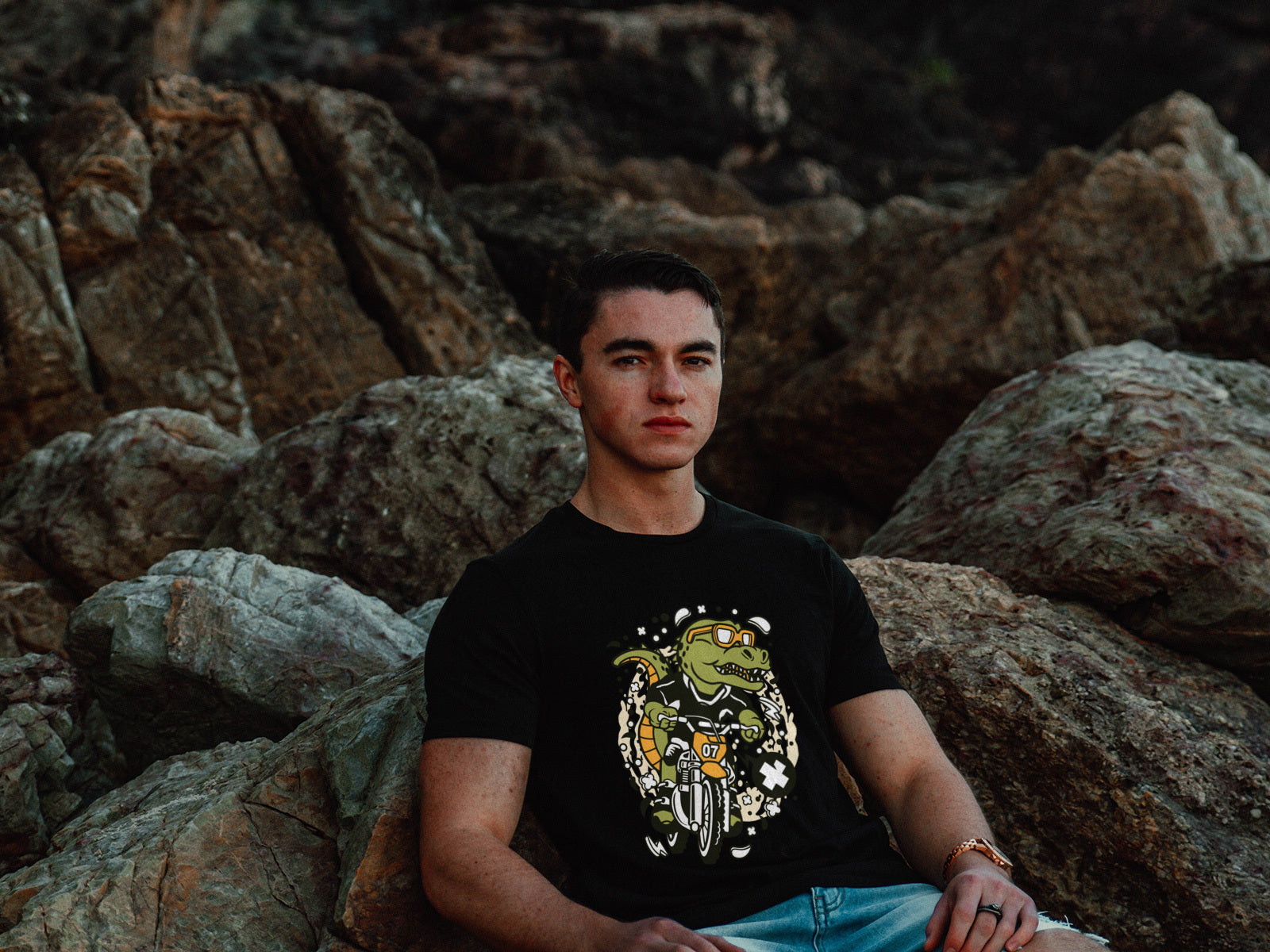 Moto Gator Rider Cotton Tee