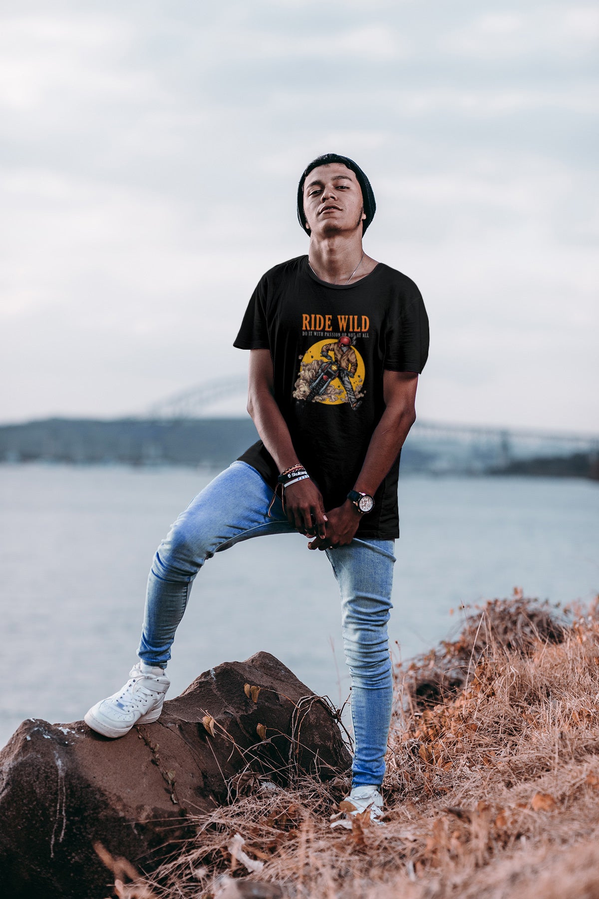 Ride Wild Cotton Biker Tee